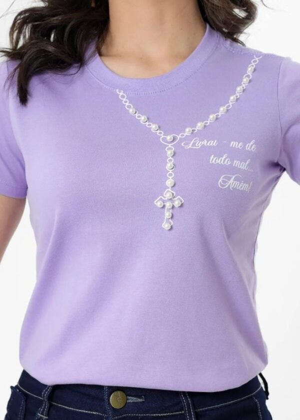 T shirt rosariol perolas